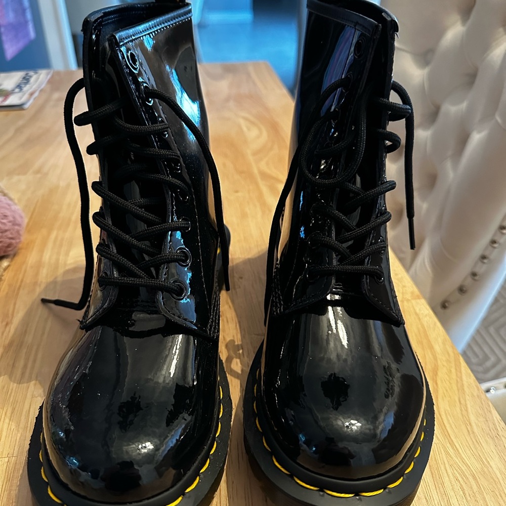 Dr martens patent boots